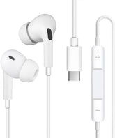 Muvit Type C Earphone Wired Type-C in Ear Earbuds Only Compatible for iPhone 16/15/15 Plus/15 Pro/15 Pro Max Wired Earphones Noise Isolation Deep Bass Stereo Sound Headset with Mic Earphone(USB C)
