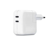 35W dual USB-C port power adapter rapidly charges your iPhone and other devices, saving you time.