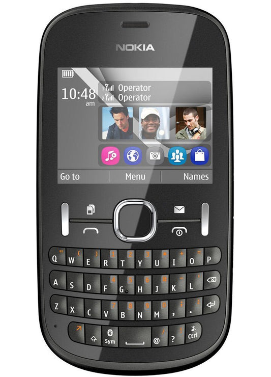 Nokia Asha 200 Keypad Smartphone, Renewd (Black)
