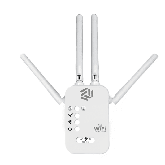1. Muvit WiFi Range Extender boosts coverage up to 300Mbps, eliminating dead zones.