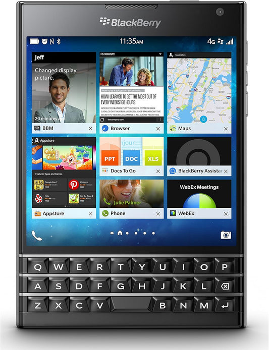 BlackBerry Passport 32GB Factory Unlocked (SQW100-1) GSM 4G LTE Smartphone - Black