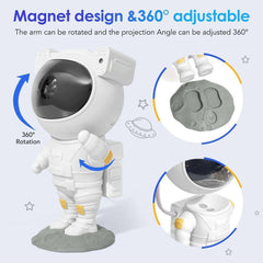 Muvit Astronaut Galaxy Star Light Projector Night Lamp for Home
