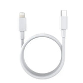 Muvit Type C to Lightning data cable for Apple devices, featuring a sleek white design with durable connectors for fast charging and data transfer.