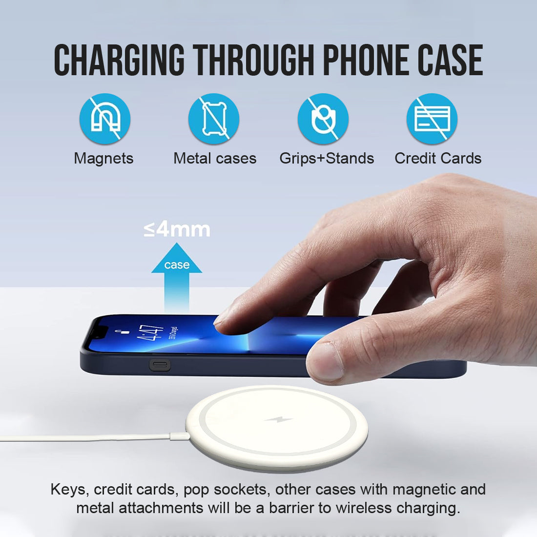 Muvit 15W MagSafe Magnetic Wireless Charger for iPhone, Samsung