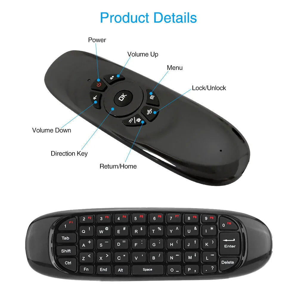 Muvit Universal C120 Air Mouse Tv Remote Control with Keyboard