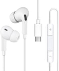 Muvit Type-C Wired Earphones with Mic | Extra Bass In-Ear Headphones for iPhone 16/15 Series & USB-C Devices (Noise Isolation, Stereo Sound)
