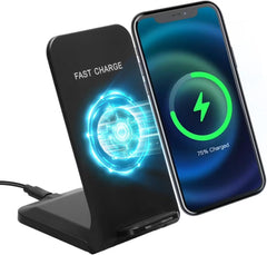 MUVIT 15W Fast Wireless Charger Foldable Stand Compatible for iphone 17 16 15 14 13 12 and 11 Series Charging Stand