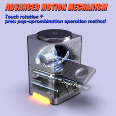 Muvit 3-in-1 Magnetic Wireless Charging Station with Auto Rotation,23W Fast Charging Dock Compatible for iPhone 17/16/15/14/13/12 Series, Air-Pods,iWatch Ultra 2/10/9/8/7/6/SE – Mag-Safe Stand