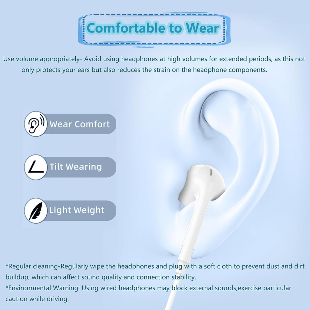 MFi Certified Lightning Wired Earphones (Pack of 2) | Bluetooth Pairing, Deep Bass, Mic & Volume Control for iPhone & iPad