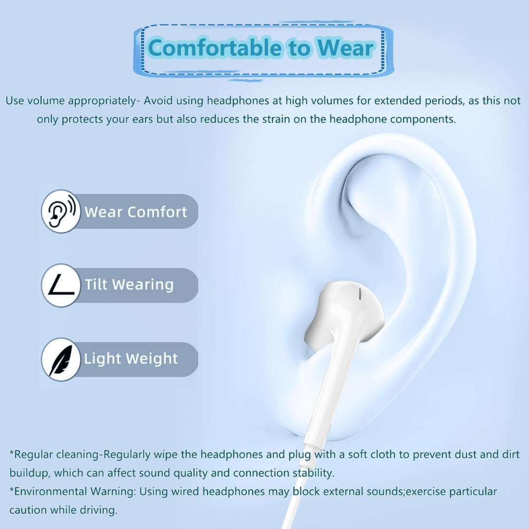 MFi Certified Lightning Wired Earphones (Pack of 2) | Bluetooth Pairing, Deep Bass, Mic & Volume Control for iPhone & iPad