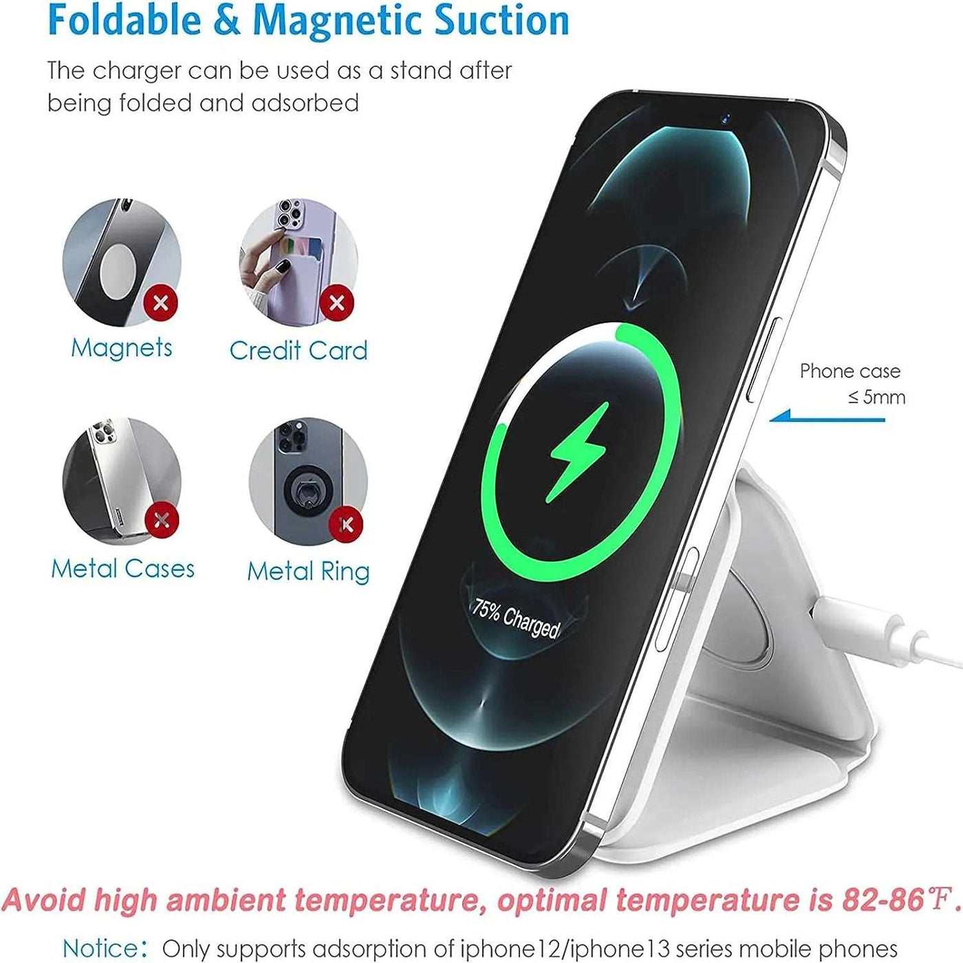 Muvit 3-in-1 Foldable Magnetic Wireless Charger For iPhone