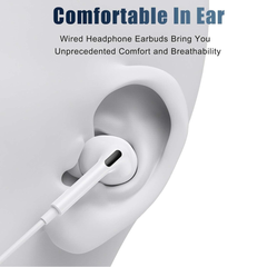 Muvit USB-C Wired Earphones (Pack of 2) with Mic & Volume Control | Type-C Headphones for iPhone 15/16/17 & Android