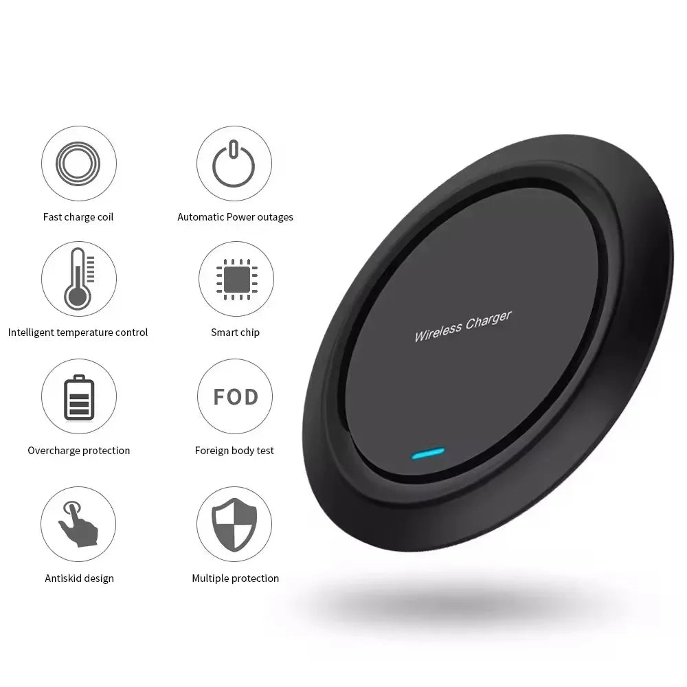 Muvit 15W Round Wireless Charger Pad for iPhone and Samsung