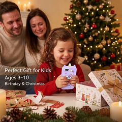 Kids Smart Phone Toy with Dual Camera, 2.8” Touchscreen Learning & Games Phone for Boys & Girls (Ages 3–10, Light Purple)