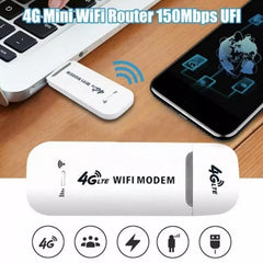 4G LTE Wireless WiFi USB Dongle Stick with All SIM Network Support | Plug & Play Data Card with up to 150Mbps Data Speed Hotspot Modem for Travel & Home