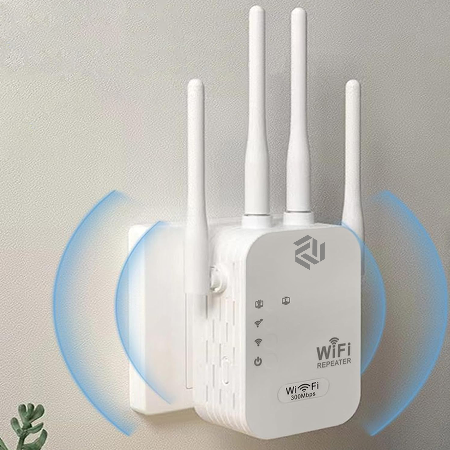 Muvit 4 Antenna WiFi Range Extender Router Upto 300Mbps for Home and Office