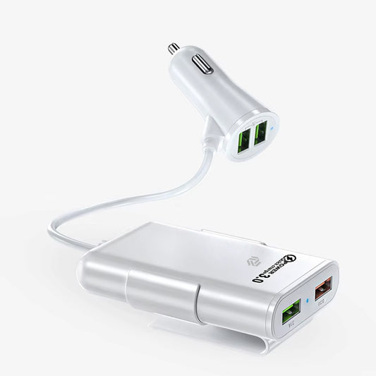 Muvit 40W Multi Port Car Charger with 4 USB Ports | QC 3.0 Fast Charging