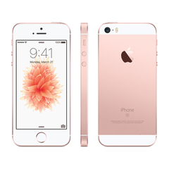 Rose gold iPhone showing front and back on a white background