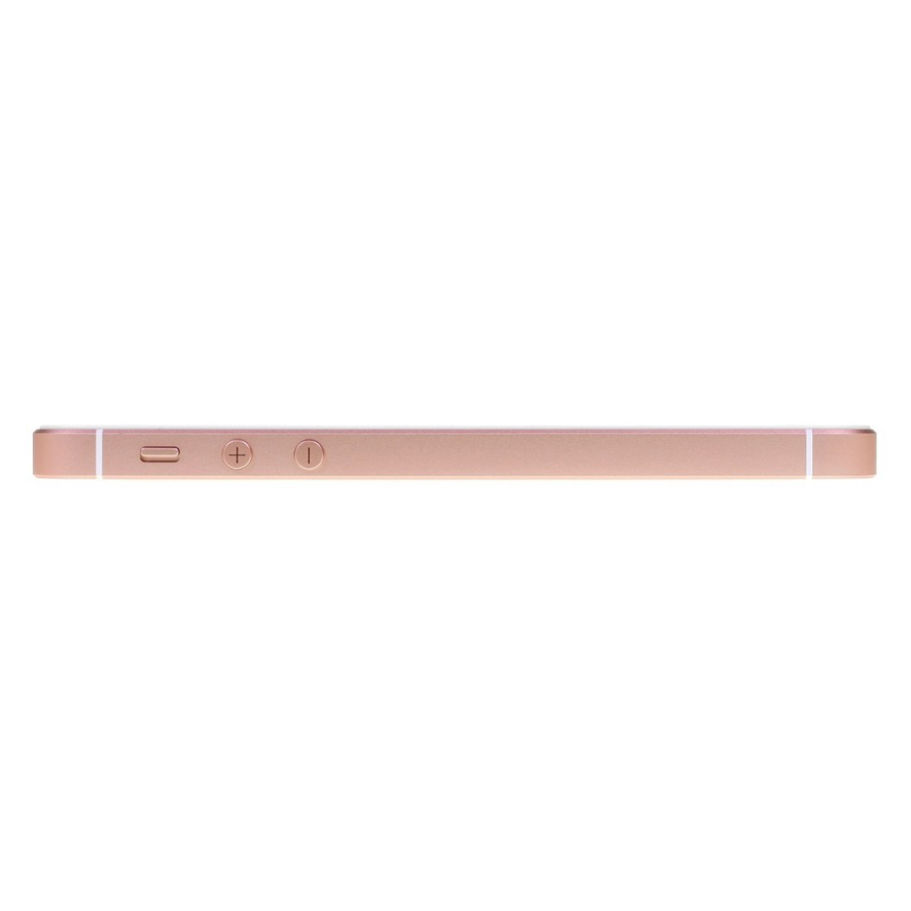 Rose gold metal bar on a white background