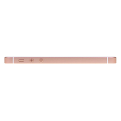 Rose gold metal bar on a white background