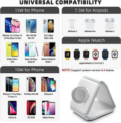 Muvit 3-in-1 Foldable Magnetic Wireless Charger For iPhone