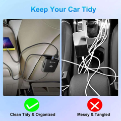 Muvit 40W 4-Port Fast Car Charger for iPhone, Samsung, Mi, Oppo – Black