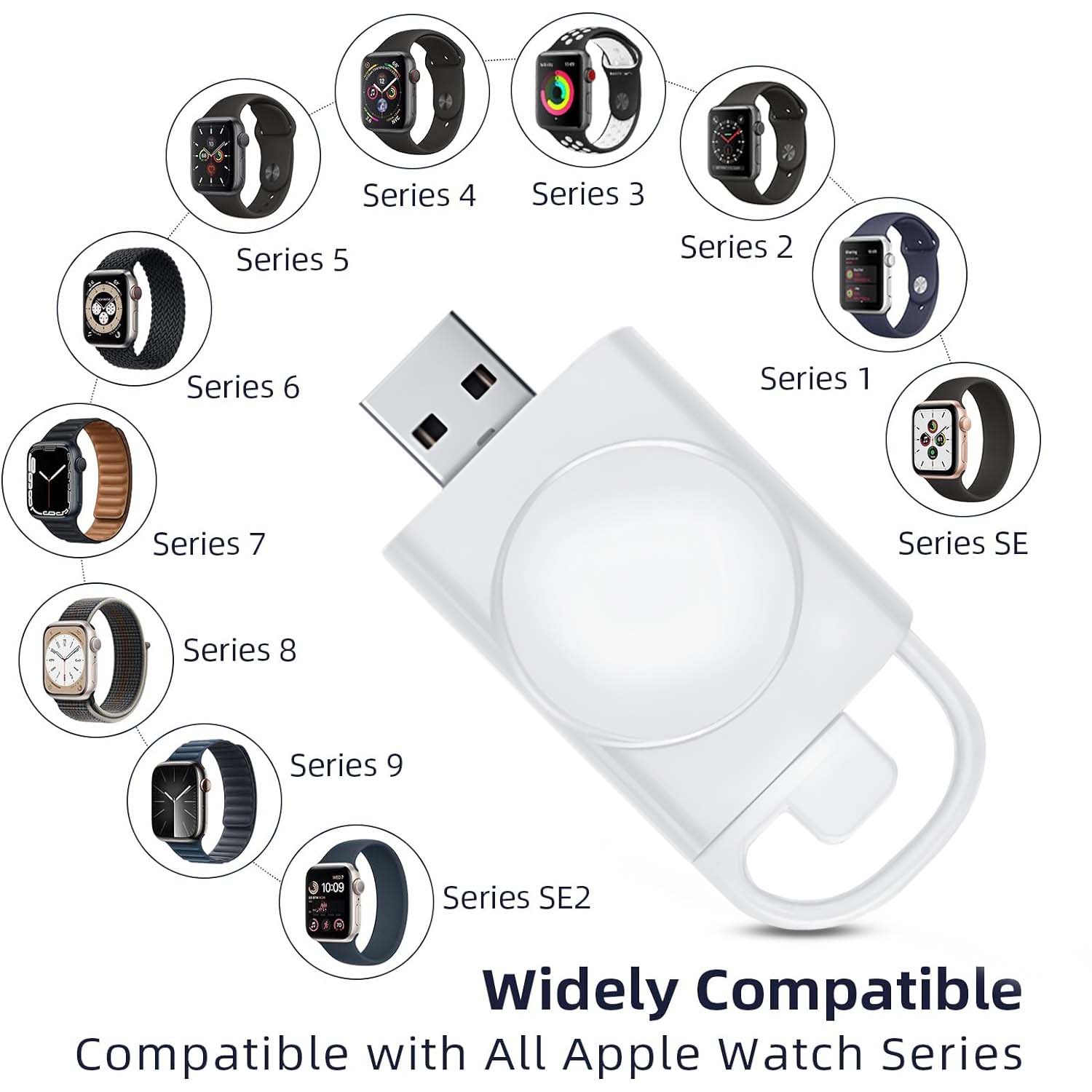 Muvit USB C USB A Magnetic Wireless Portable Charge for Apple Watch