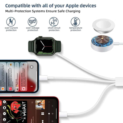 Muvit 3 IN 1 iWatch and iPhone Charger USB Cable