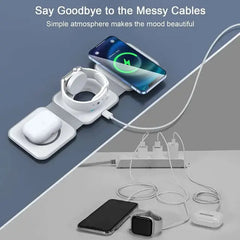 Muvit 3-in-1 Foldable Magnetic Wireless Charger For iPhone