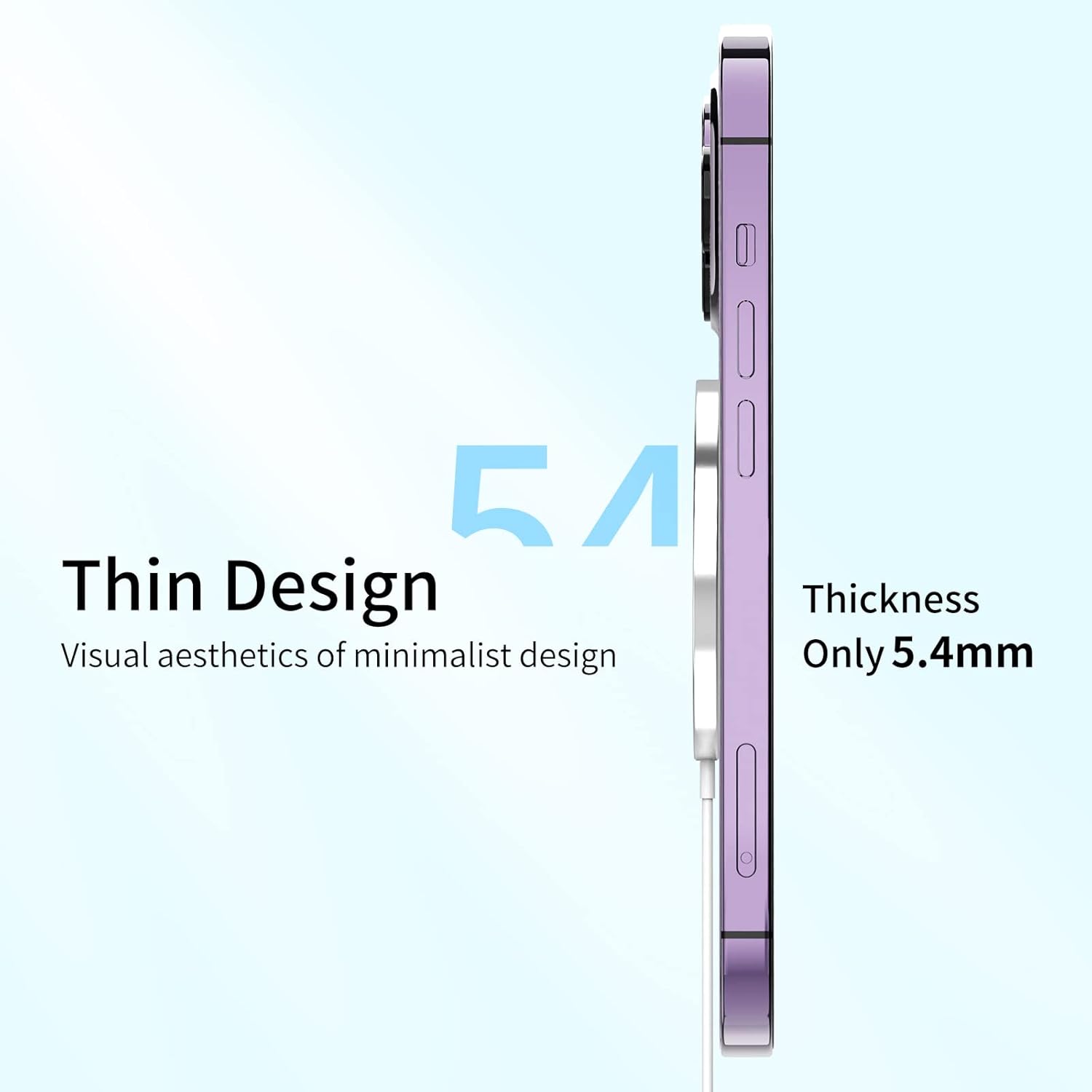 Muvit 15W Magnetic Wireless Charger for | Fast Qi Charging Pad with USB-C Cable | 1 Year Warranty