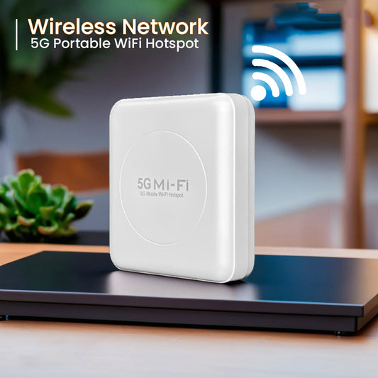 Muvit 5G Portable WiFi Hotspot Wireless Dongle with Upto 2Gbps Download, 10000mAh Battery, Dual Band 2.4/5.8GHz, Supports Up to 10 Devices, 5G/4G LTE/3G All Sim Support