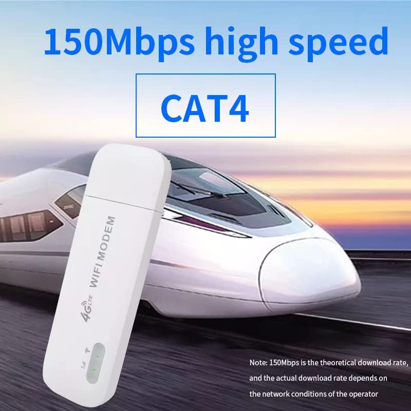 4G LTE Wireless WiFi USB Dongle Stick with All SIM Network Support | Plug & Play Data Card with up to 150Mbps Data Speed Hotspot Modem for Travel & Home