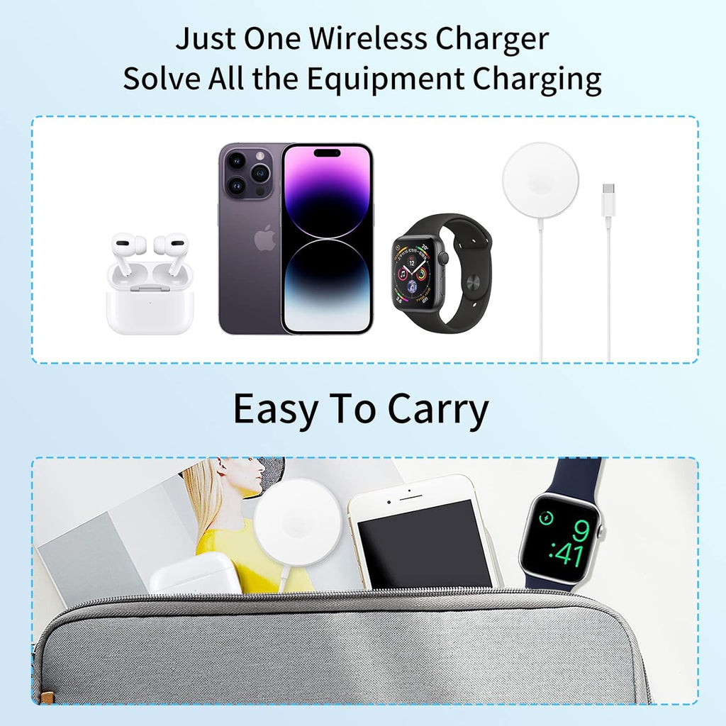 Muvit 15W Magnetic Wireless Charger for | Fast Qi Charging Pad with USB-C Cable | 1 Year Warranty