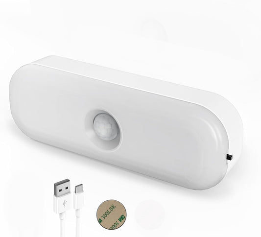 Muvit Motion Sensor Light for Home (Pack of 1) Automatic ON OFF (No Button) Wireless Self Adhesive LED Body Induction Sensor Light for Wardrobe Lights Night Light for Cupboard Stairs (Warm)