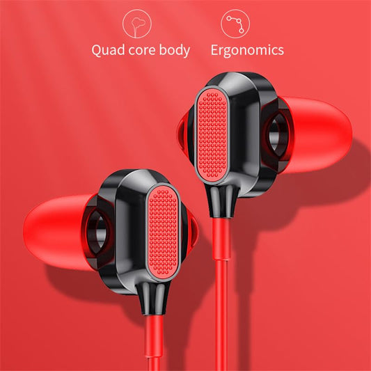 Muvit USB C Headphones Earphone Compatible for iPhone 16/15/15 Pro/ 15 Pro Max Series Headphones with Microphone Noise Isolation Stereo Wired Earphones for Samsung Galaxy S22 S23 Ultra-RED