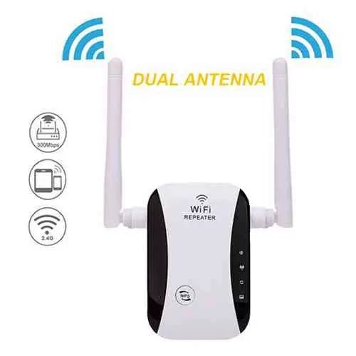 Muvit WiFi Range Extender Dual Antenna Up to 300Mbps Signal Booster