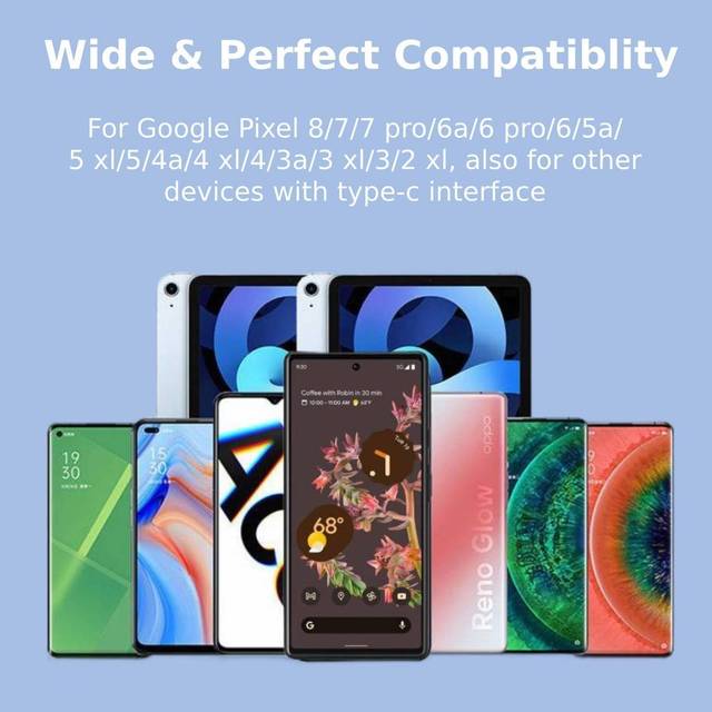 Muvit 30W USB-C Fast Charger Adapter is optimized for Google Pixel phones, ensuring fast and safe charging.