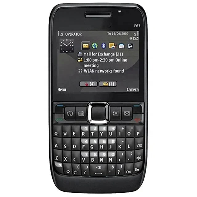 NOKIA E63 Keypad Mobile phone Mini Sim , imported (Black)