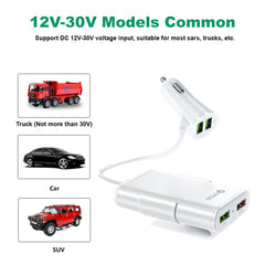 Muvit 40W Multi Port Car Charger with 4 USB Ports | QC 3.0 Fast Charging