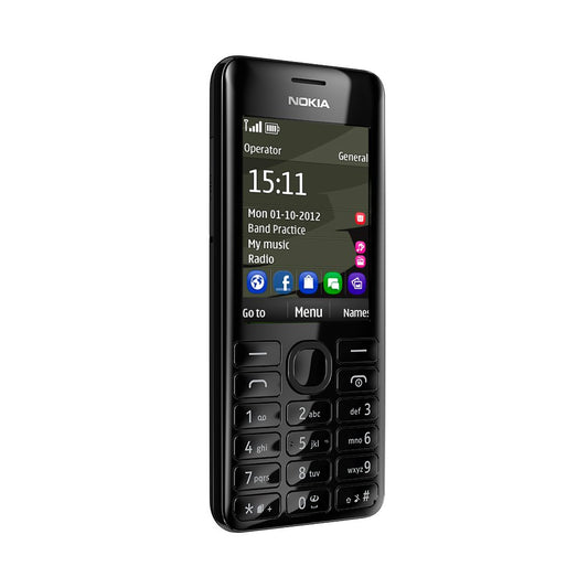 NOKIA 206 Keypad Mobile phone Dual Sim , imported (Black)