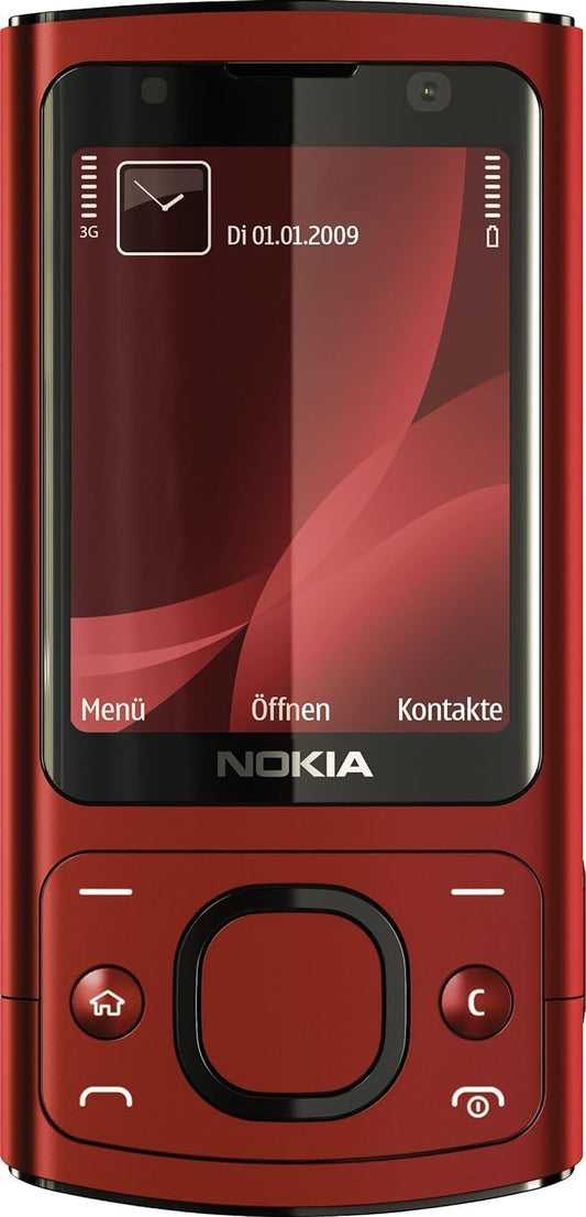Nokia 6700 Slide Single SIM 64MB ROM + 128MB (Only GSM | No CDMA) Factory Unlocked 3G Phone (Red)