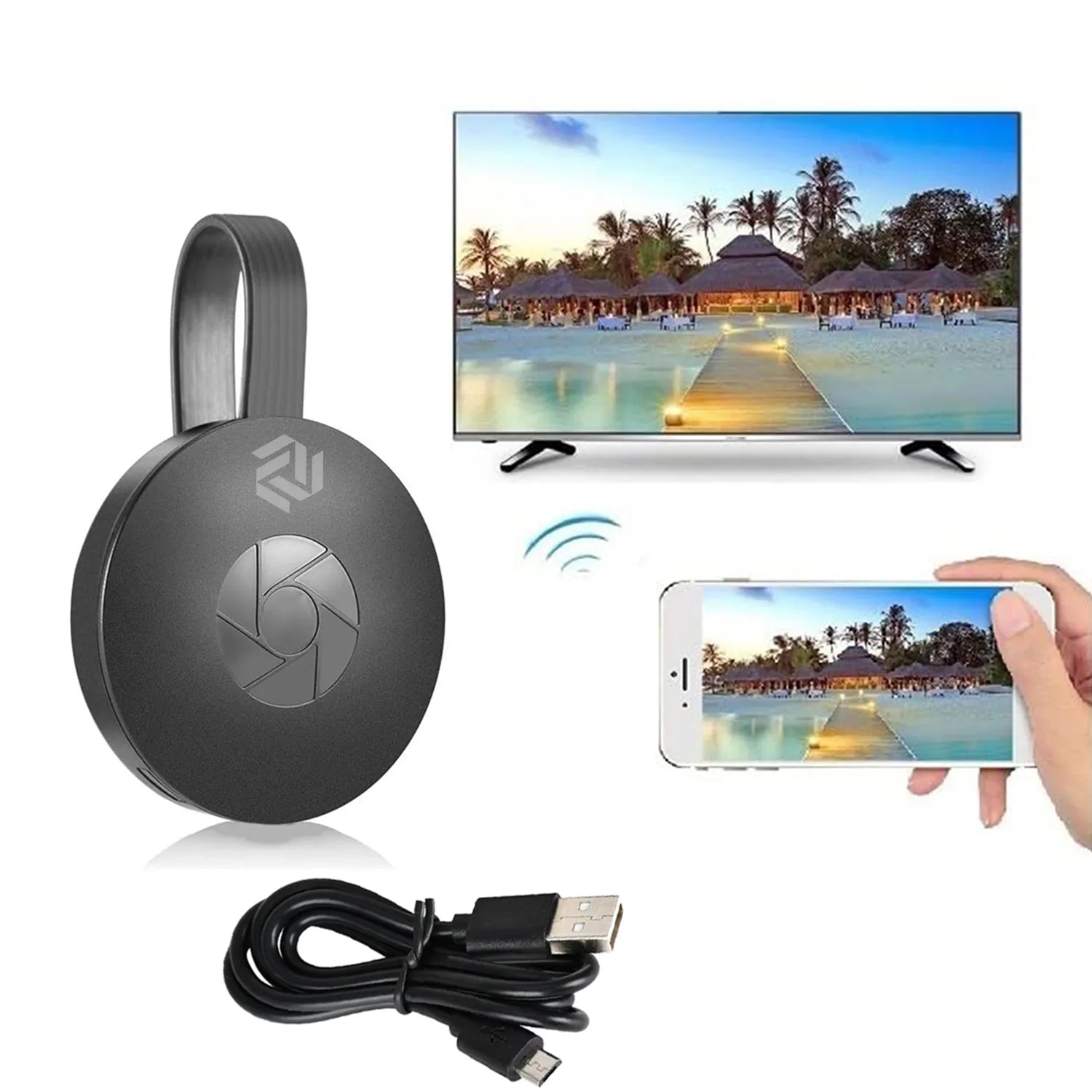 Muvit Wireless HDMI Display Dongle 1080P/4K | Screen Mirroring Chromecast for TV | WiFi Streaming for Android, iPhone & Laptop