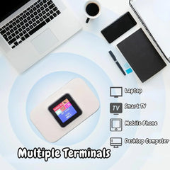 Muvit 4G LTE Wireless Dongle with All 5G SIM Network Support with LCD Display |Single_Band| Plug & Play Data Card with Up to 300Mbps Speed WiFi Hotspot|3000Mah Rechargeable Battery Mobile Hotspot