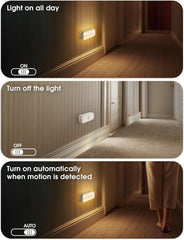 Muvit Motion Sensor LED Light for Home | Wireless Rechargeable Magnetic Night Light