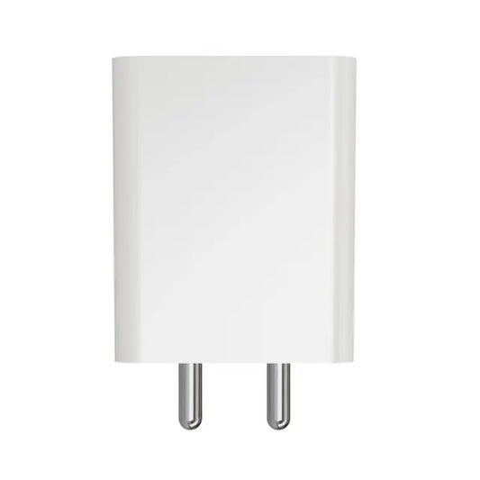 Front view of the Muvit Nothing Phone 45W Super Fast Charging PD3.0 USB-C Charger showcasing its compact and sleek white design.