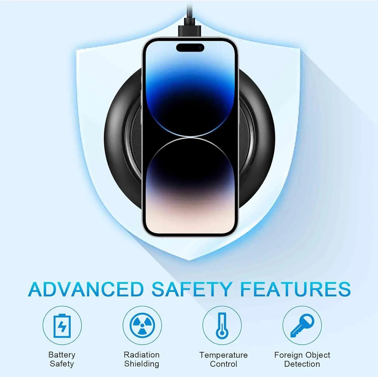 Muvit 15W Magnetic Wireless Charger Pad for iPhone | Fast Qi Charging USB-C Wireless Charging Pad for iOS & Android