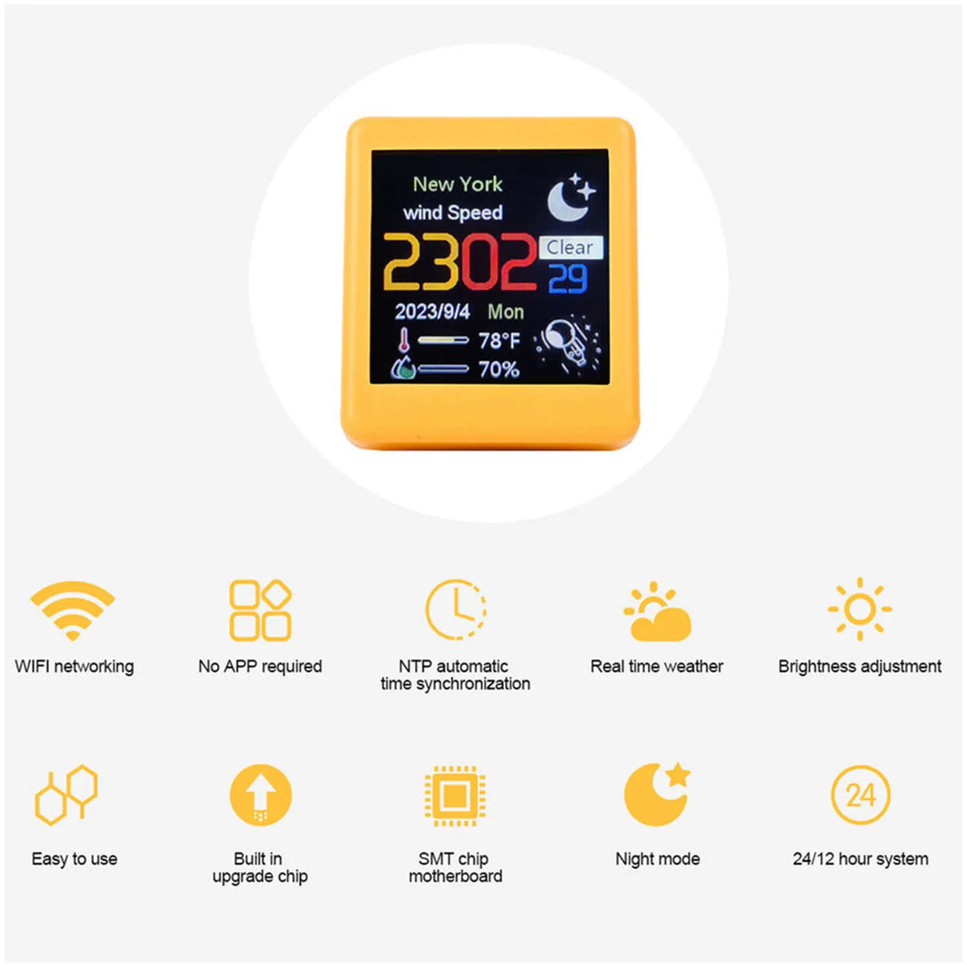 Muvit Mini Digital Alarm Clock with Battery Operated Clock
