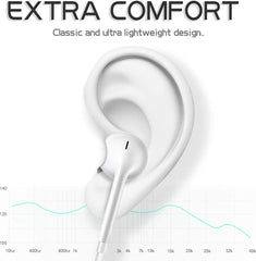Muvit Type C Earphone Wired Type-C in Ear Earbuds Only Compatible for iPhone 16/15/15 Plus/15 Pro/15 Pro Max Wired Earphones Noise Isolation Deep Bass Stereo Sound Headset with Mic Earphone(USB C)