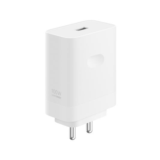 Muvit 100W SuperVOOC Fast Charger Adapter | Ultra Fast Charging USB-A Power Adapter – White