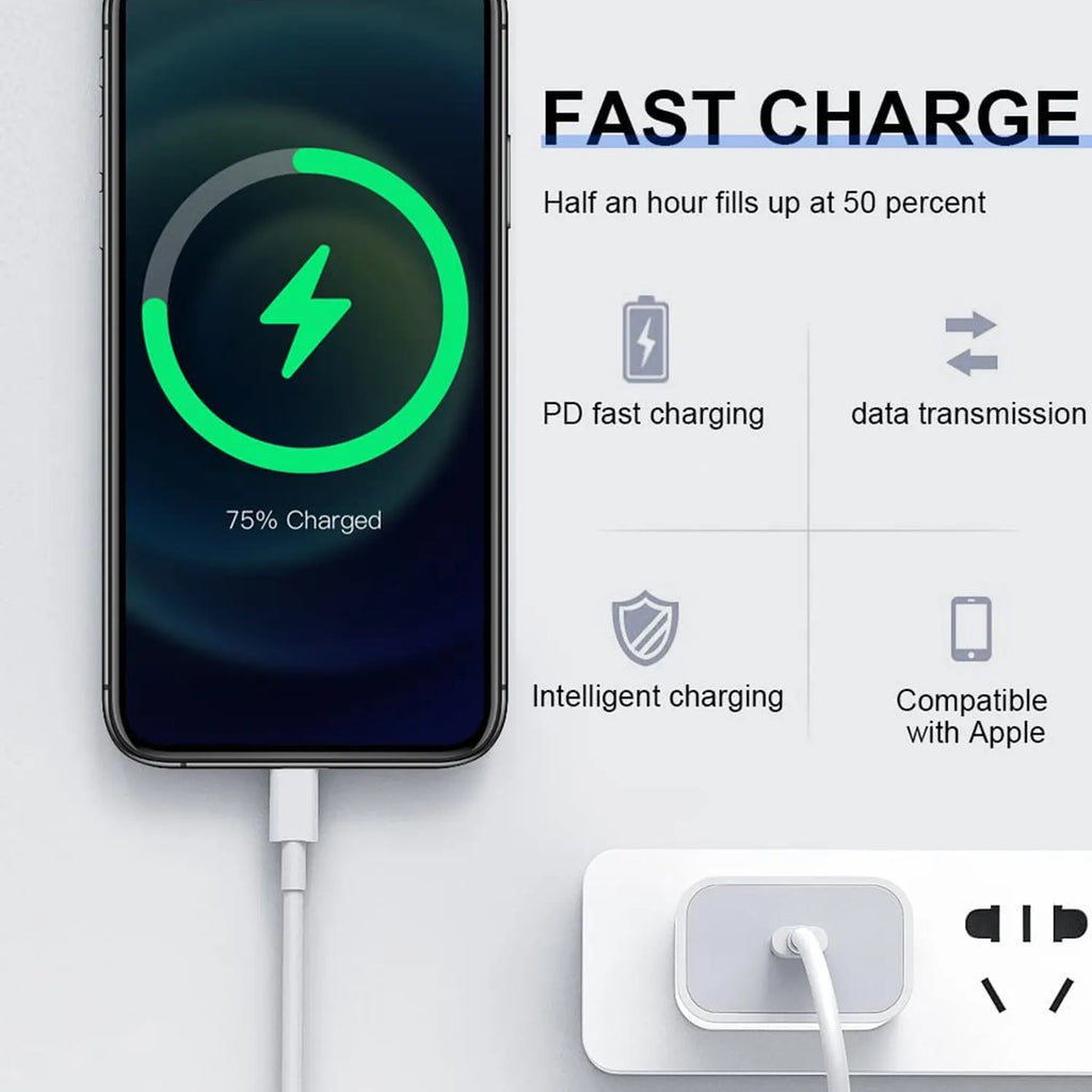 Muvit 20W USB-C Adapter with iWatch Charging Cable | Fast Charging Combo for Apple Devices